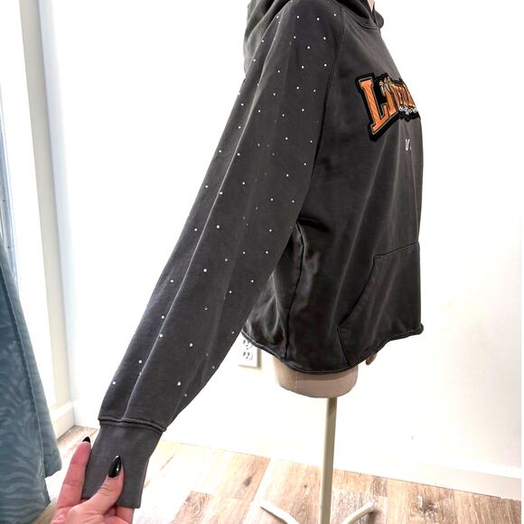 Live to Ride Gray Woman's Hooded  Sweater Medium - Picture 2 of 7